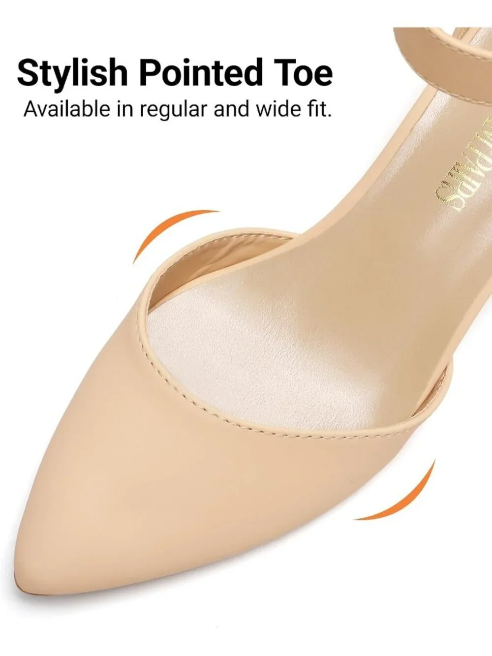 Women's Nude Nubuck ANNEE Closed Toe Chunky Block Heels Ankle Strap Pumps Shoes